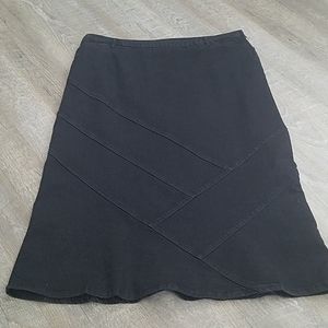 CJ Banks Long Black Denim skirt size 18W